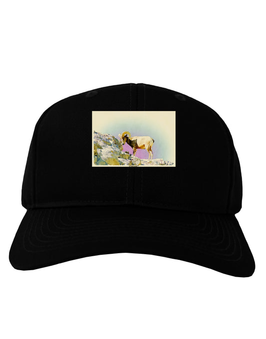 Bighorn Ram Watercolor Adult Dark Baseball Cap Hat-Baseball Cap-TooLoud-Black-One Size-Davson Sales