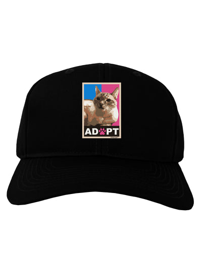 Adopt Cute Kitty Cat Adoption Adult Dark Baseball Cap Hat-Baseball Cap-TooLoud-Black-One Size-Davson Sales