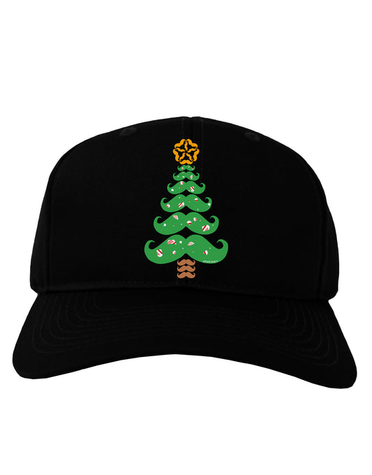 Mustache Christmas Tree Adult Dark Baseball Cap Hat-Baseball Cap-TooLoud-Black-One Size-Davson Sales