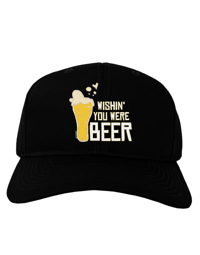 Wishin you were Beer Dark Adult Dark Baseball Cap Hat-Baseball Cap-TooLoud-Black-One-Size-Fits-Most-Davson Sales