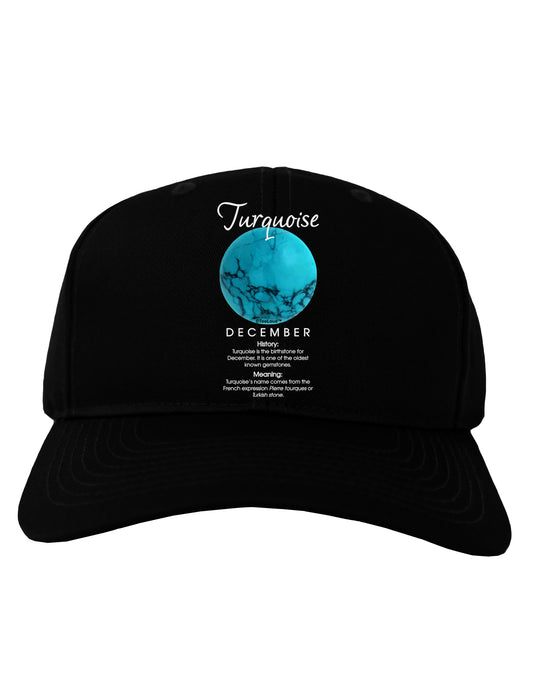 Birthstone Turquoise Adult Dark Baseball Cap Hat by TooLoud-Baseball Cap-TooLoud-Black-One Size-Davson Sales