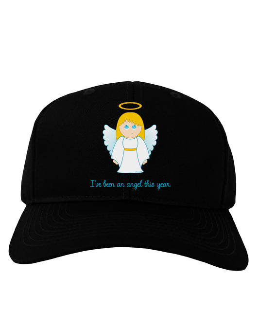 I've Been An Angel This Year Cute Christmas Angel Adult Dark Baseball Cap Hat-Baseball Cap-TooLoud-Black-One Size-Davson Sales