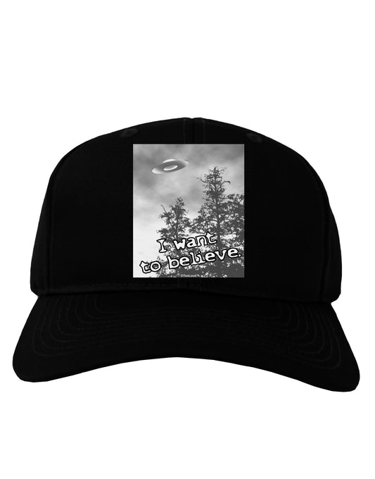 I Want to Believe - UFO Adult Dark Baseball Cap Hat by TooLoud-Baseball Cap-TooLoud-Black-One Size-Davson Sales