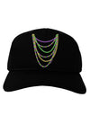 Mardi Gras Beads Necklaces Adult Dark Baseball Cap Hat-Baseball Cap-TooLoud-Black-One Size-Davson Sales