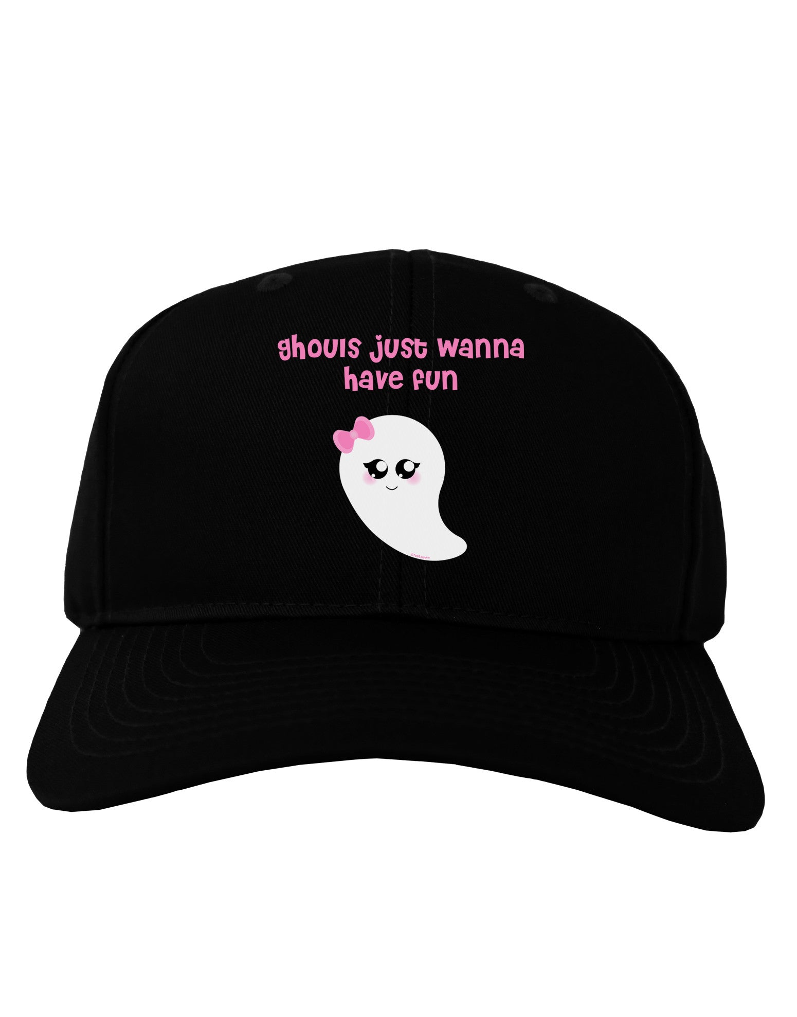 Ghouls Just Wanna Have Fun Cute Ghost - Halloween Adult Dark Baseball Cap Hat-Baseball Cap-TooLoud-Black-One Size-Davson Sales