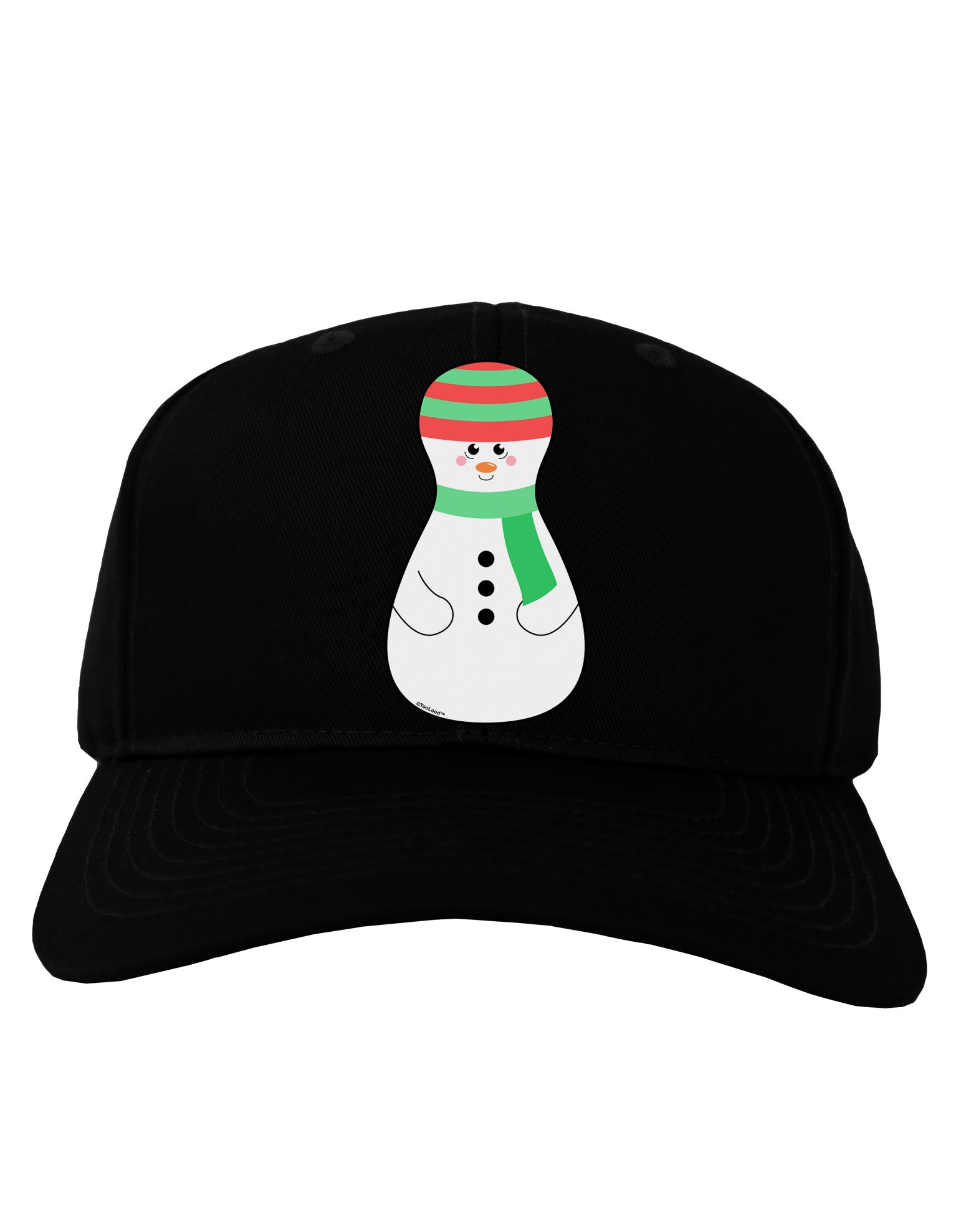 Cute Snowman Matryoshka Nesting Doll - Christmas Adult Dark Baseball Cap Hat-Baseball Cap-TooLoud-Black-One Size-Davson Sales