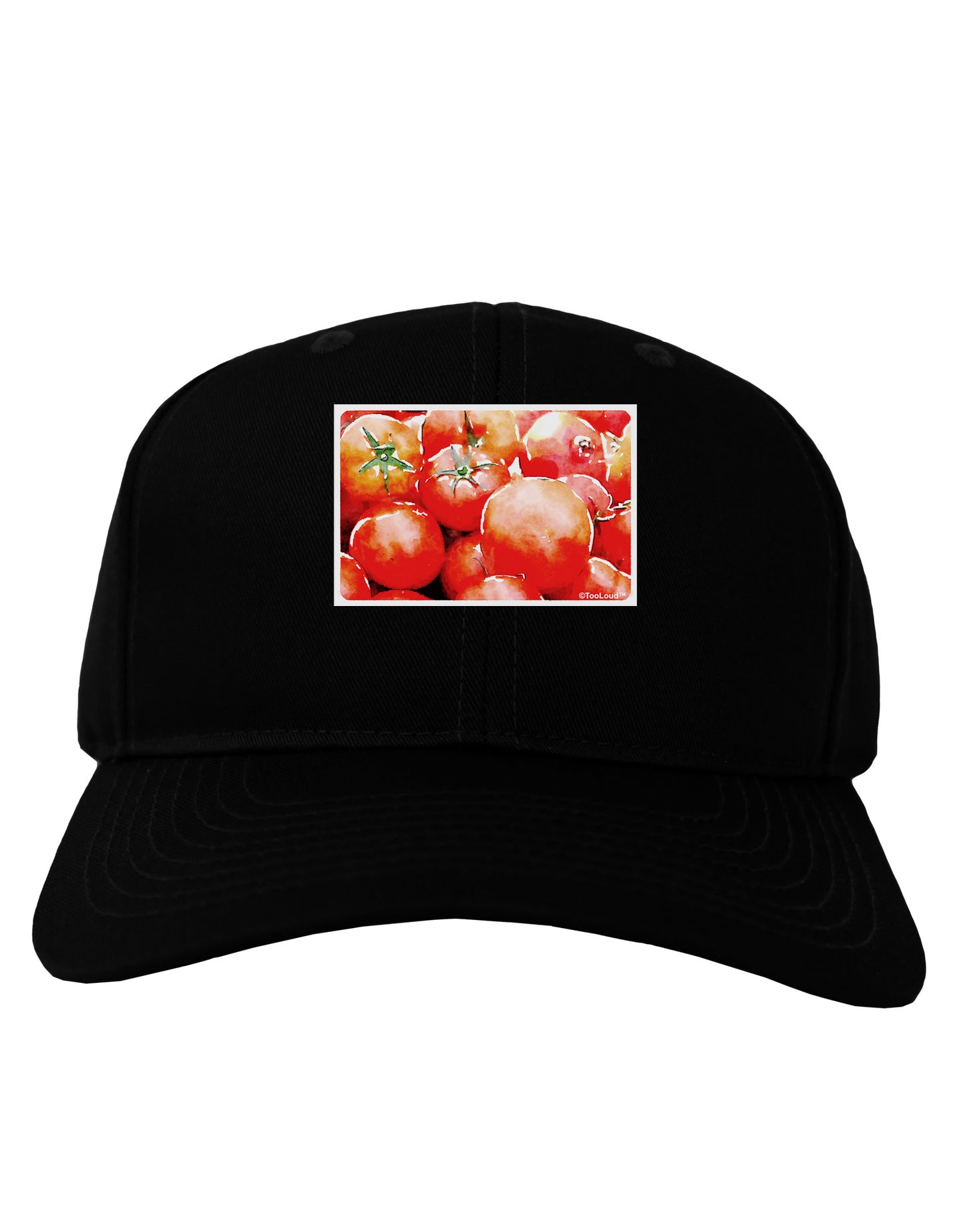 Watercolor Tomatoes Adult Dark Baseball Cap Hat-Baseball Cap-TooLoud-Black-One Size-Davson Sales