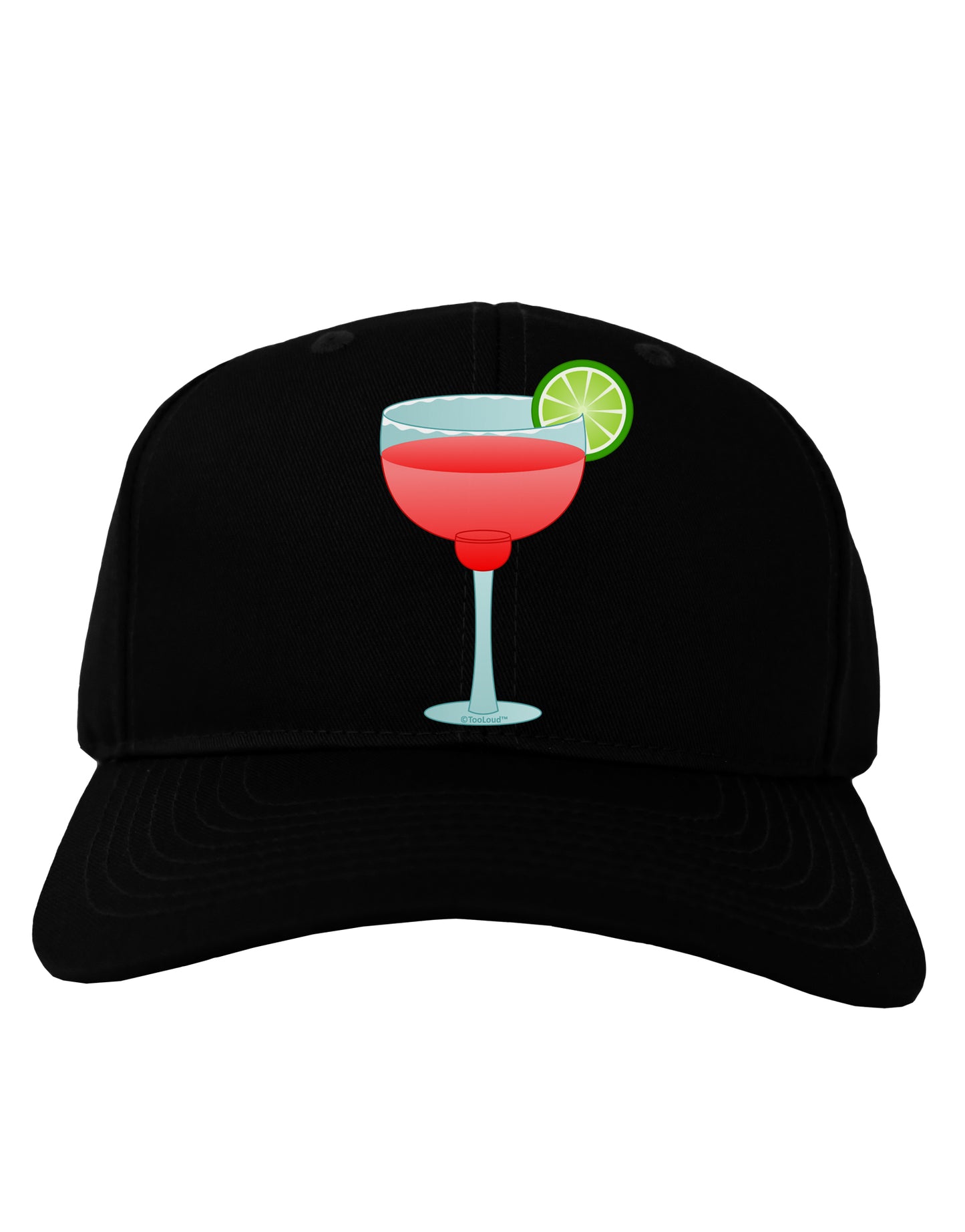 Red Margarita with Lime - Cinco de Mayo Adult Dark Baseball Cap Hat by TooLoud-Baseball Cap-TooLoud-Black-One Size-Davson Sales