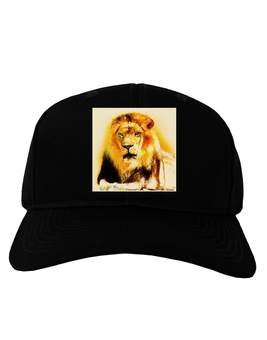 Lion Watercolor 4 Adult Dark Baseball Cap Hat-Baseball Cap-TooLoud-Black-One Size-Davson Sales