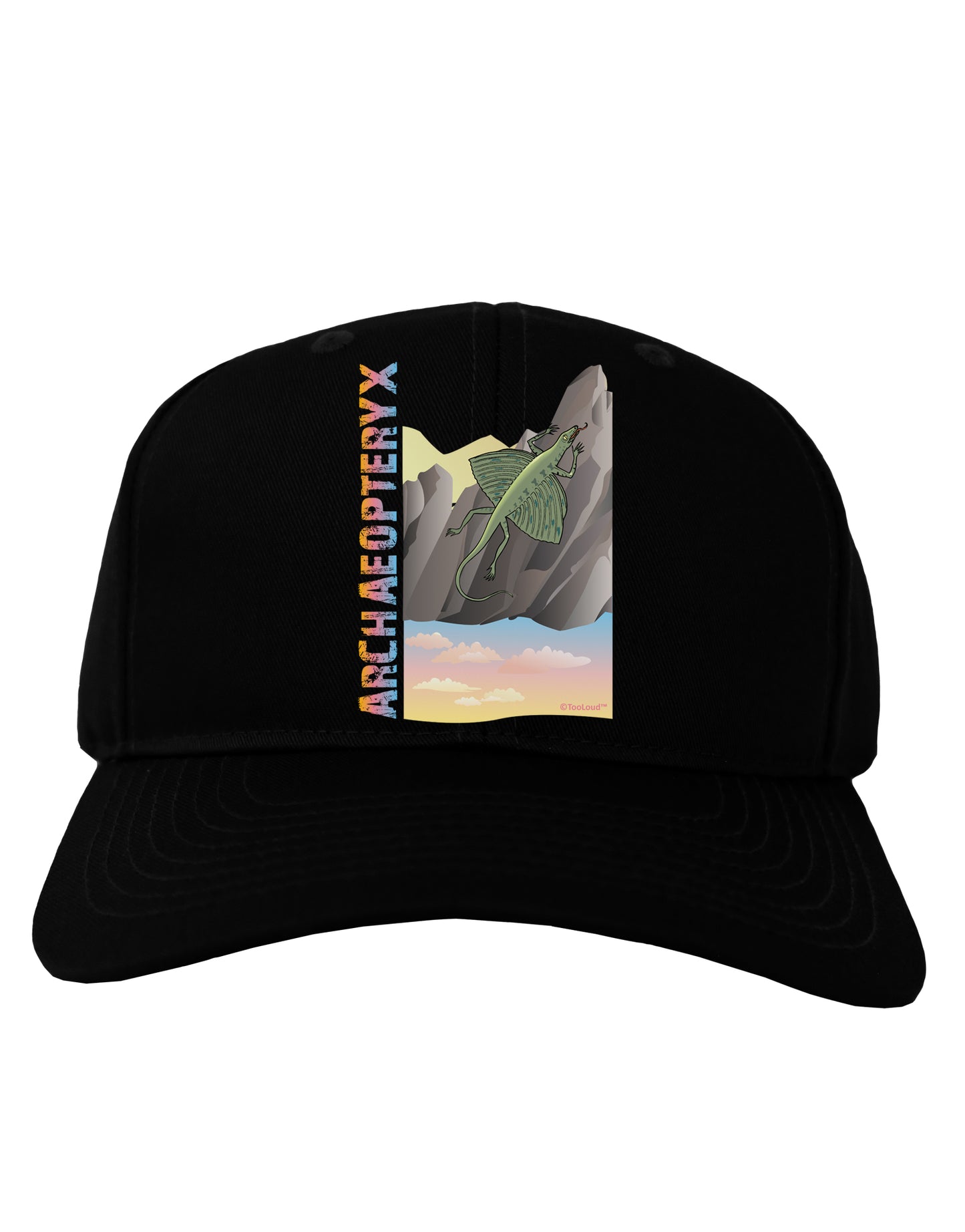 Archaopteryx - With Name Adult Dark Baseball Cap Hat by TooLoud-Baseball Cap-TooLoud-Black-One Size-Davson Sales