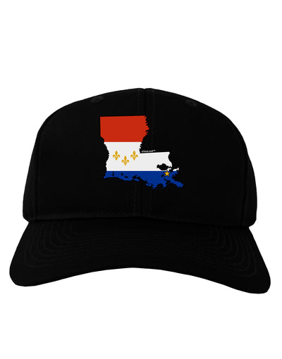 New Orleans Louisiana Flag Adult Dark Baseball Cap Hat-Baseball Cap-TooLoud-Black-One Size-Davson Sales