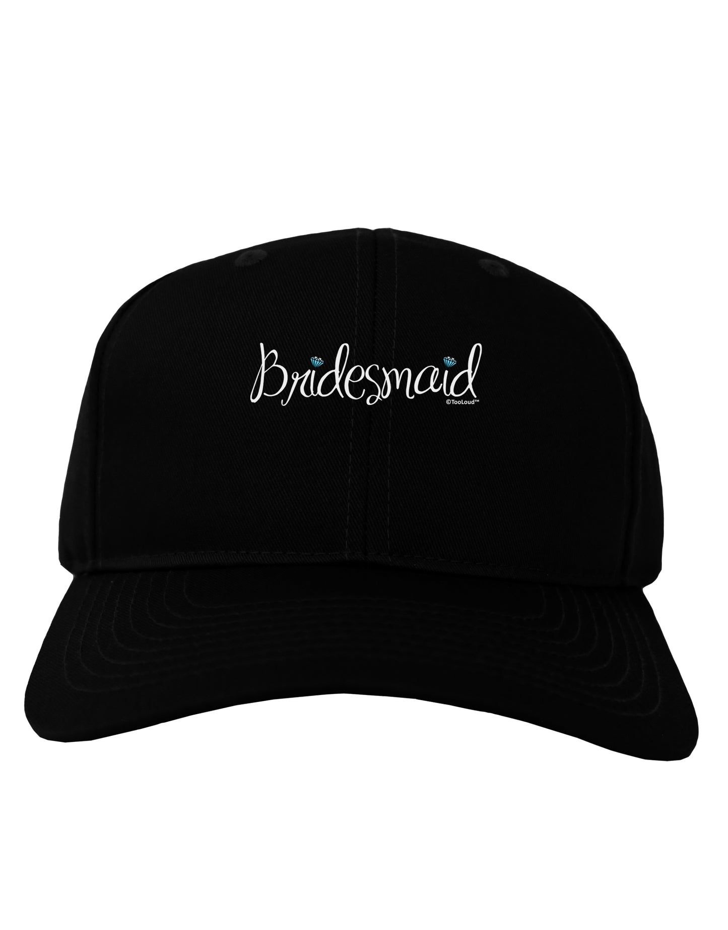 Bridesmaid Design - Diamonds - Color Adult Dark Baseball Cap Hat-Baseball Cap-TooLoud-Black-One Size-Davson Sales