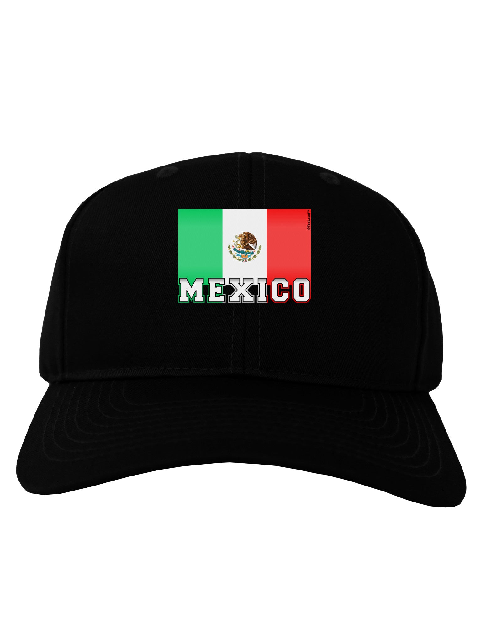 Mexico Flag Dark Adult Dark Baseball Cap Hat-Baseball Cap-TooLoud-Black-One Size-Davson Sales