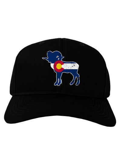 Grunge Rocky Mountain Bighorn Sheep Flag Adult Baseball Cap Hat-Baseball Cap-TooLoud-Black-One-Size-Fits-Most-Davson Sales