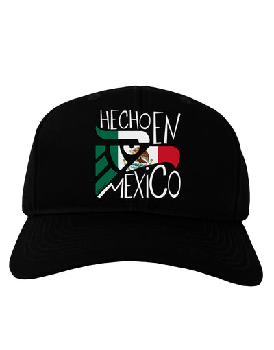 Hecho en Mexico Design - Mexican Flag Adult Dark Baseball Cap Hat by TooLoud-Baseball Cap-TooLoud-Black-One Size-Davson Sales