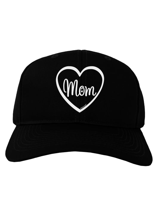 Mom Heart Design Adult Dark Baseball Cap Hat by TooLoud-Baseball Cap-TooLoud-Black-One Size-Davson Sales