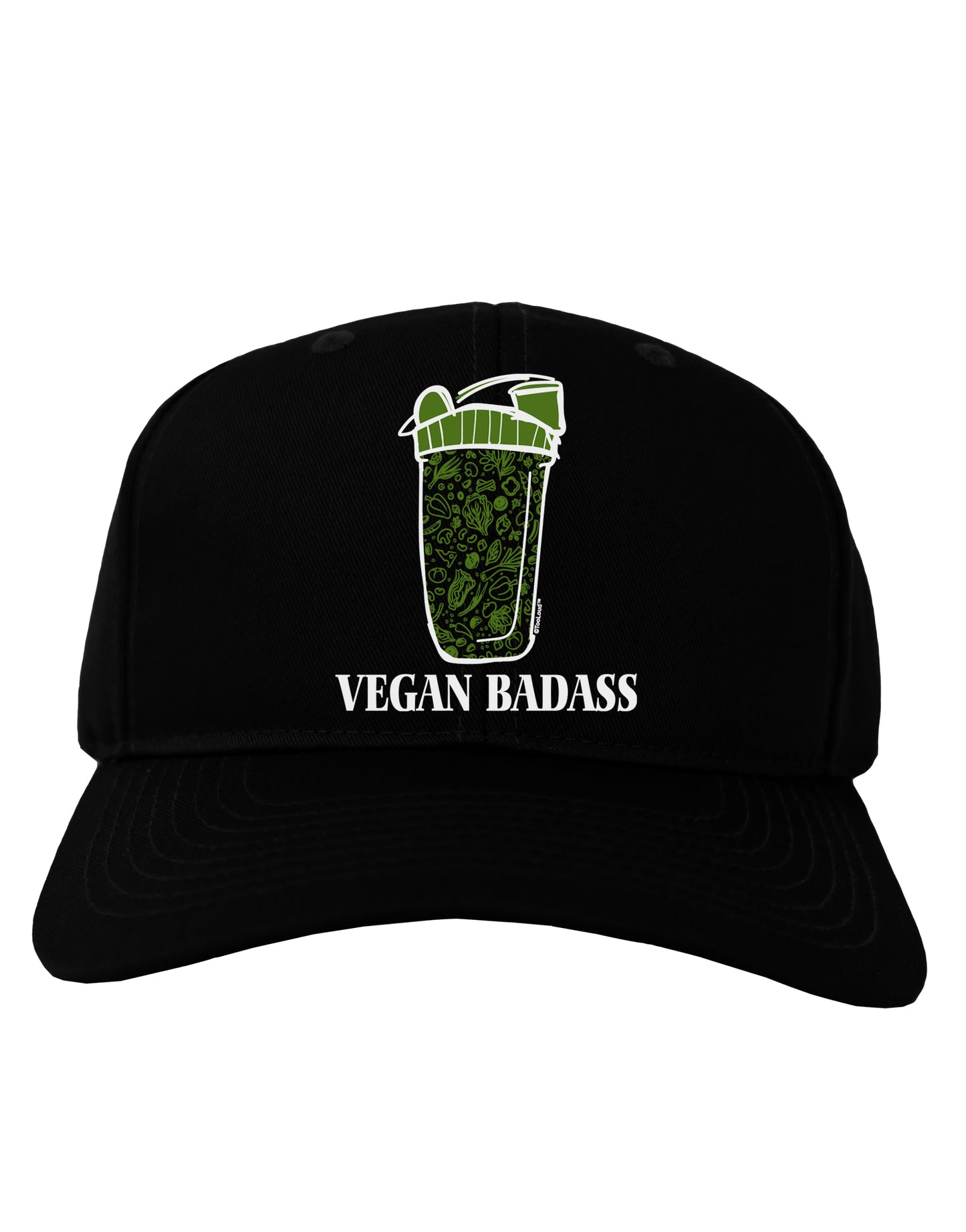 Vegan Badass Bottle Print Adult Baseball Cap Hat-Baseball Cap-TooLoud-Black-One-Size-Fits-Most-Davson Sales