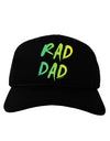 Rad Dad Design - 80s Neon Adult Dark Baseball Cap Hat-Baseball Cap-TooLoud-Black-One Size-Davson Sales