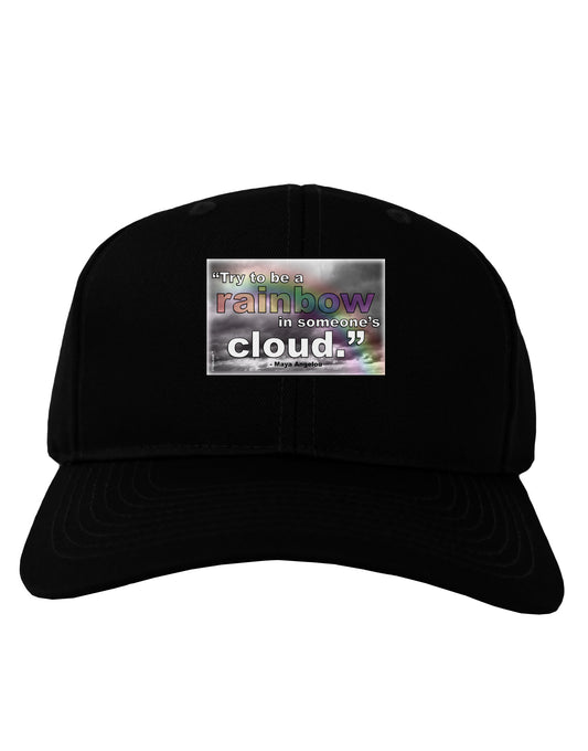 Rainbow in Cloud M Angelou Adult Dark Baseball Cap Hat by TooLoud-Baseball Cap-TooLoud-Black-One Size-Davson Sales