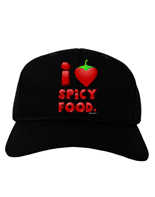 I Heart Spicy Food Adult Dark Baseball Cap Hat-Baseball Cap-TooLoud-Black-One Size-Davson Sales