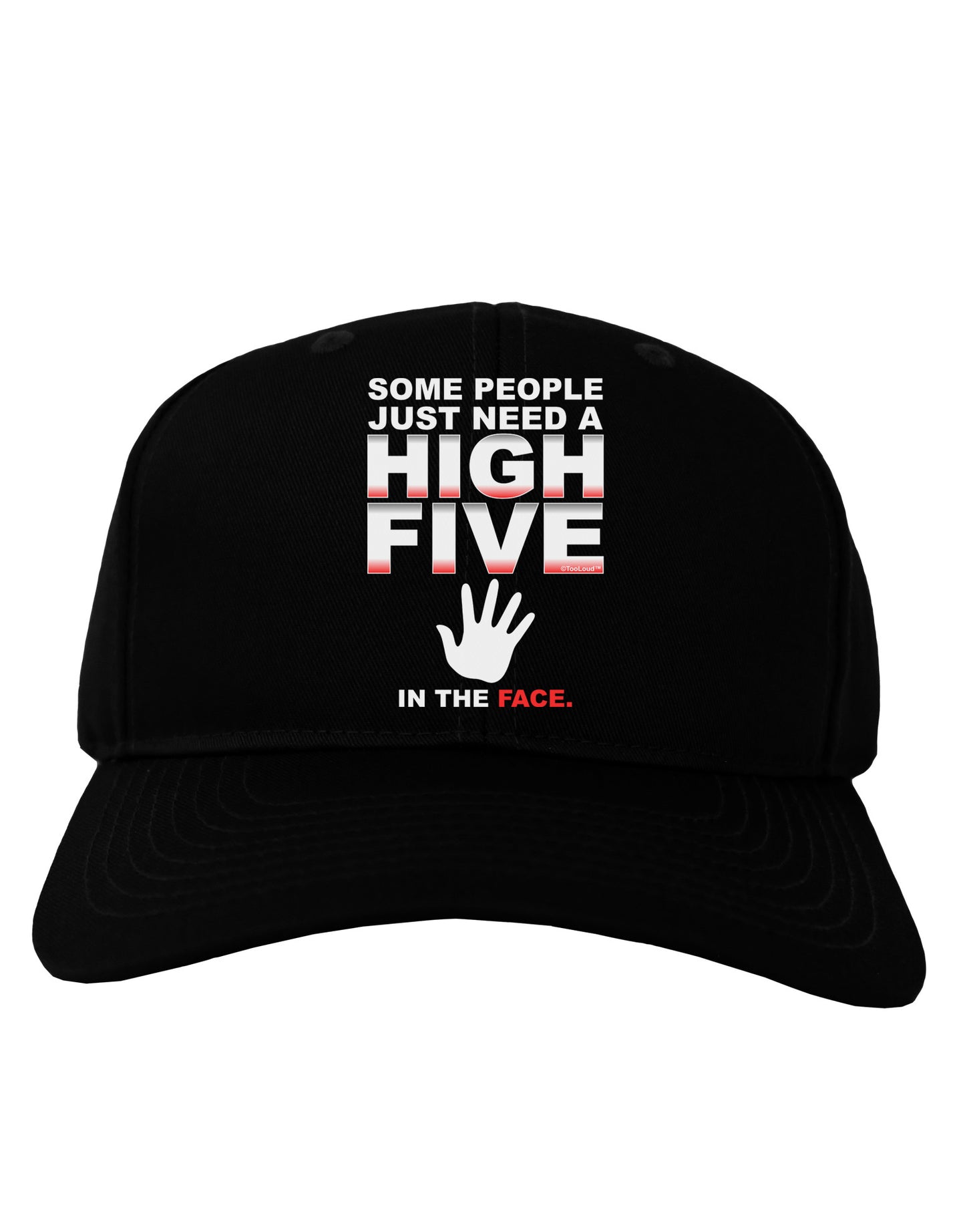 High Five In The Face Adult Dark Baseball Cap Hat-Baseball Cap-TooLoud-Black-One Size-Davson Sales
