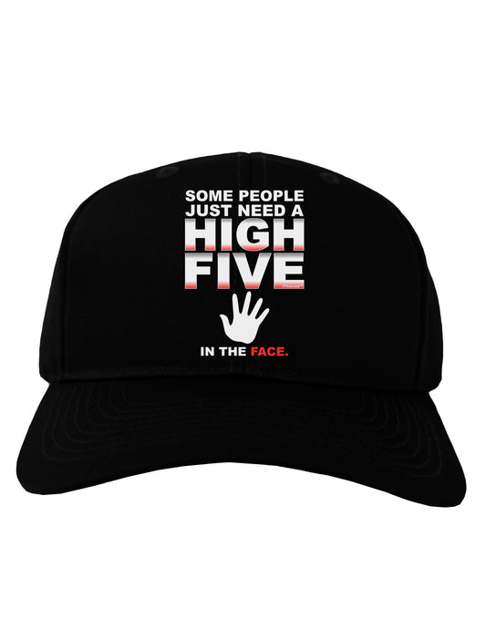 High Five In The Face Adult Dark Baseball Cap Hat-Baseball Cap-TooLoud-Black-One Size-Davson Sales