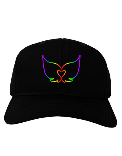 Cute Rainbow Angel Wings Heart Adult Dark Baseball Cap Hat-Baseball Cap-TooLoud-Black-One Size-Davson Sales