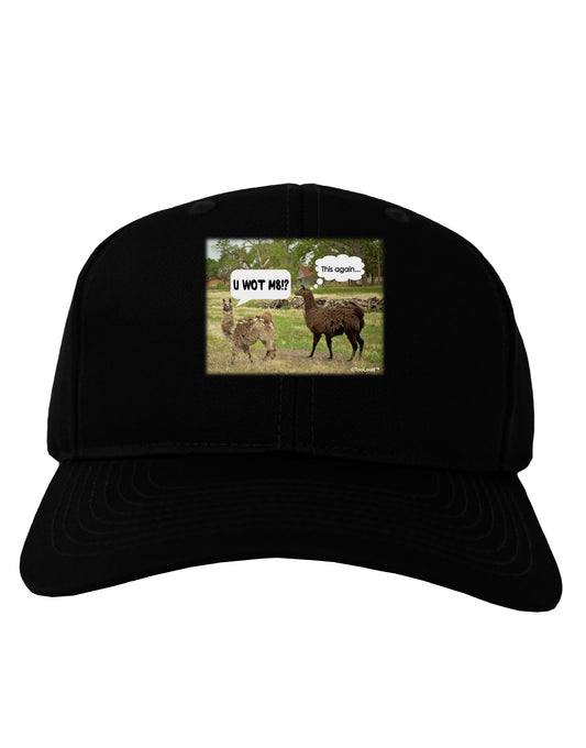 Angry Standing Llamas Adult Dark Baseball Cap Hat by TooLoud-Baseball Cap-TooLoud-Black-One Size-Davson Sales