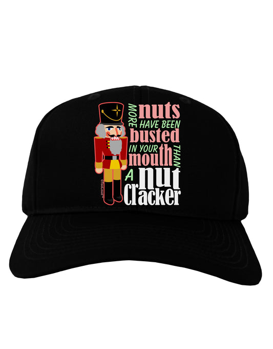 More Nuts Busted - Your Mouth Adult Dark Baseball Cap Hat by-Baseball Cap-TooLoud-Black-One Size-Davson Sales