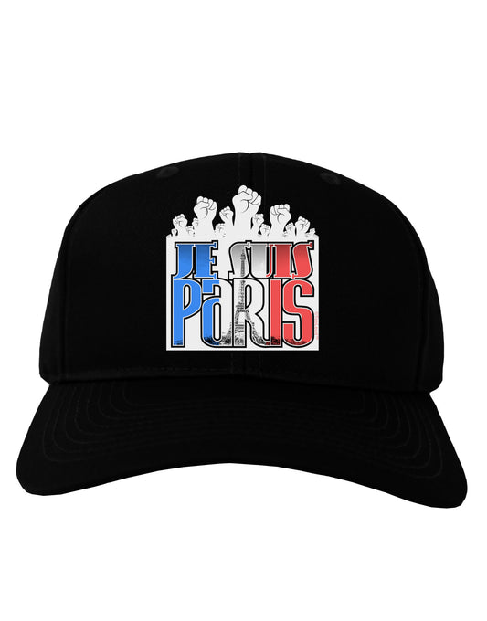 Je Suis Paris - Strong Adult Dark Baseball Cap Hat by-Baseball Cap-TooLoud-Black-One Size-Davson Sales