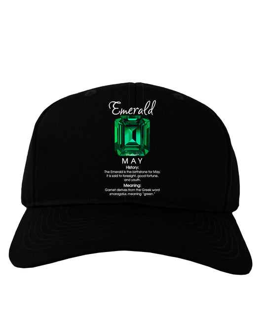 Birthstone Emerald Adult Dark Baseball Cap Hat-Baseball Cap-TooLoud-Black-One Size-Davson Sales