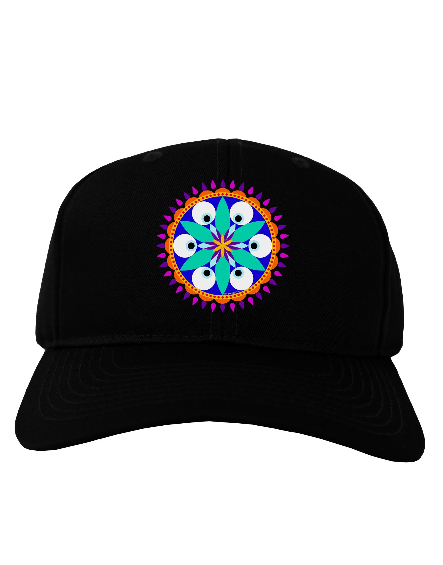 Evil Eye Protection Mandala Adult Dark Baseball Cap Hat by-Baseball Cap-TooLoud-Black-One Size-Davson Sales