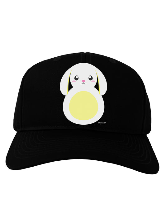 Cute Bunny with Floppy Ears - Yellow Adult Dark Baseball Cap Hat by TooLoud-Baseball Cap-TooLoud-Black-One Size-Davson Sales