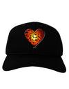 Water Droplet Heart Orange Adult Dark Baseball Cap Hat by TooLoud-Baseball Cap-TooLoud-Black-One Size-Davson Sales