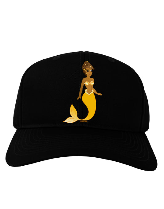 Mermaid Design - Yellow Adult Dark Baseball Cap Hat-Baseball Cap-TooLoud-Black-One Size-Davson Sales