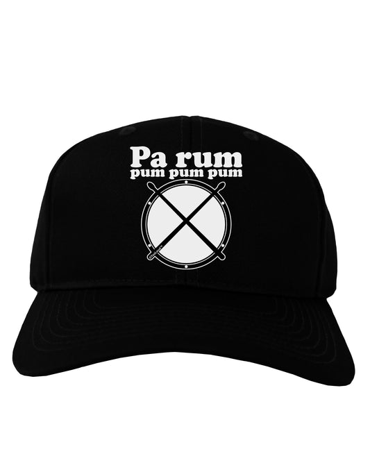 Pa Rum Pum Pum Pum BnW Adult Dark Baseball Cap Hat-Baseball Cap-TooLoud-Black-One Size-Davson Sales