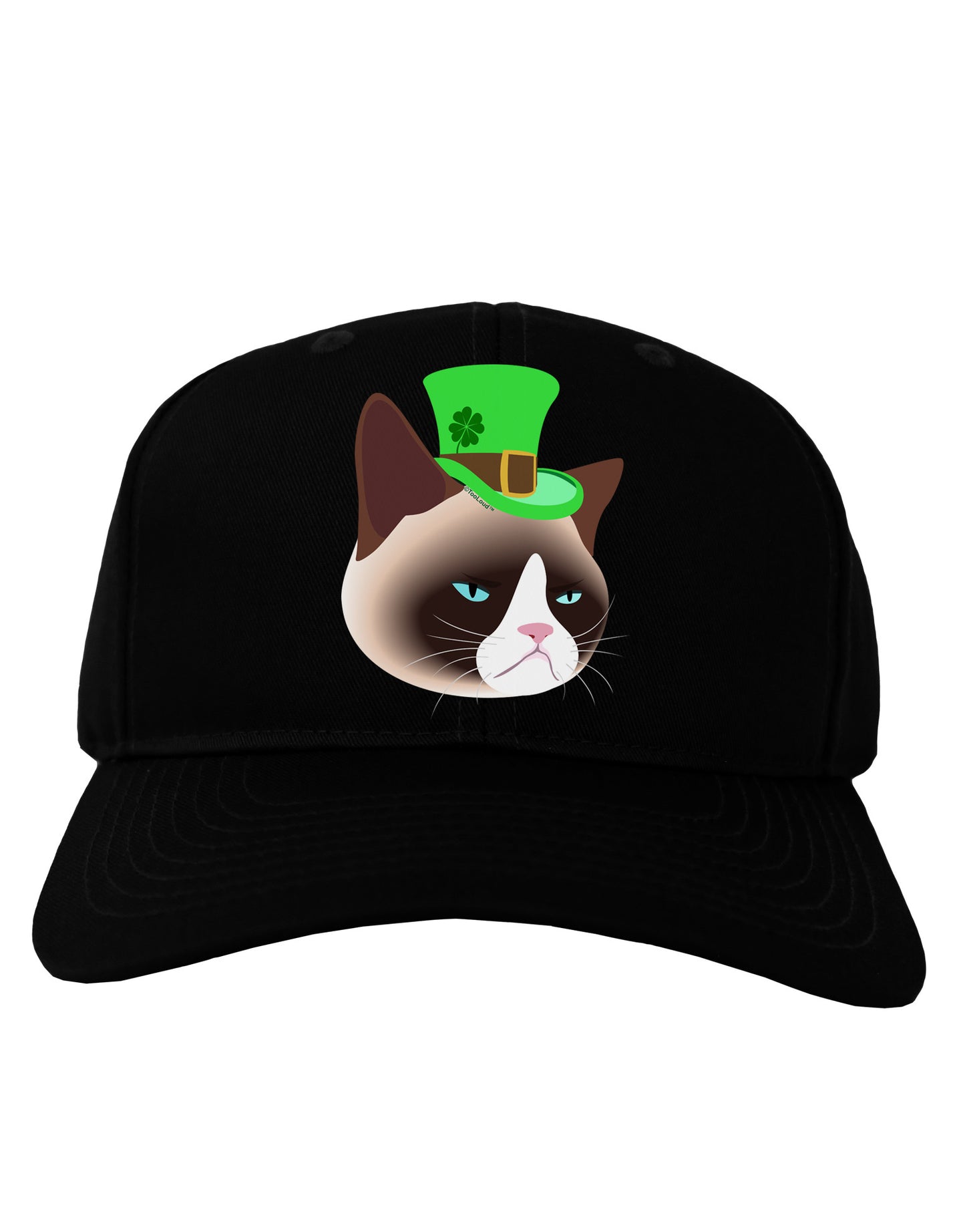 Leprechaun Disgruntled Cat Adult Dark Baseball Cap Hat-Baseball Cap-TooLoud-Black-One Size-Davson Sales