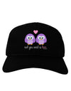 Owl You Need Is Love - Purple Owls Adult Dark Baseball Cap Hat by TooLoud-Baseball Cap-TooLoud-Black-One Size-Davson Sales