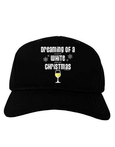 White Wine For Christmas Adult Dark Baseball Cap Hat-Baseball Cap-TooLoud-Black-One Size-Davson Sales