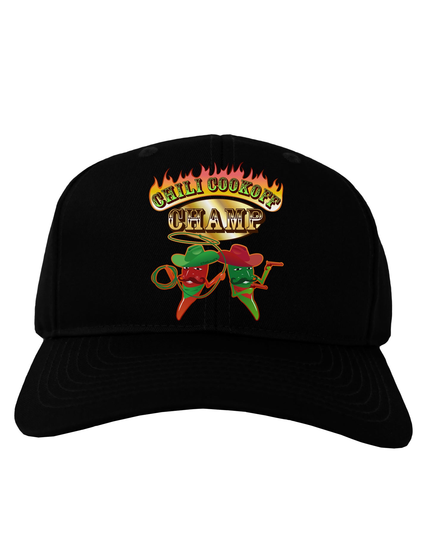 Cowboy Chili Cookoff Champ Adult Dark Baseball Cap Hat-Baseball Cap-TooLoud-Black-One Size-Davson Sales