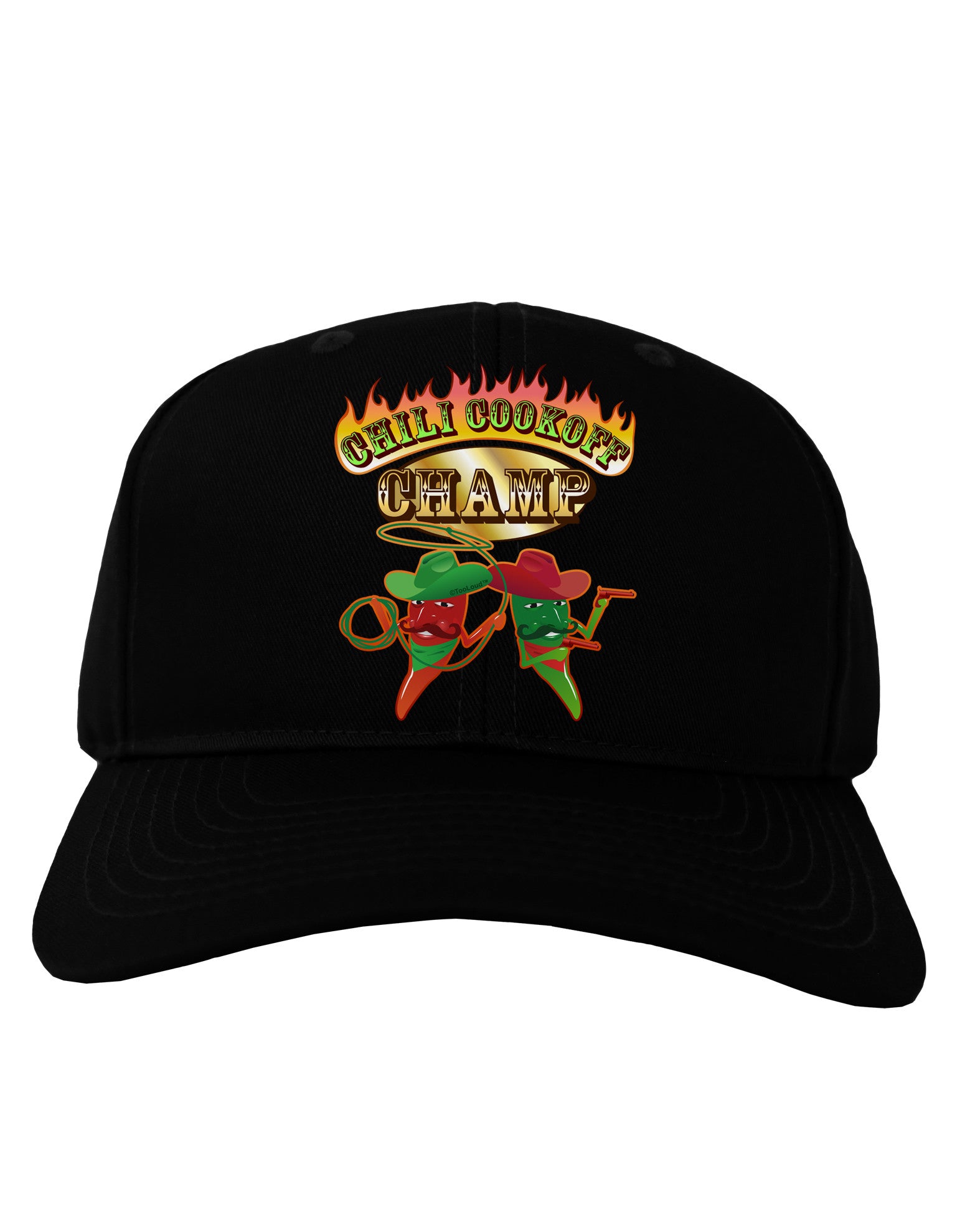 Cowboy Chili Cookoff Champ Adult Dark Baseball Cap Hat-Baseball Cap-TooLoud-Black-One Size-Davson Sales
