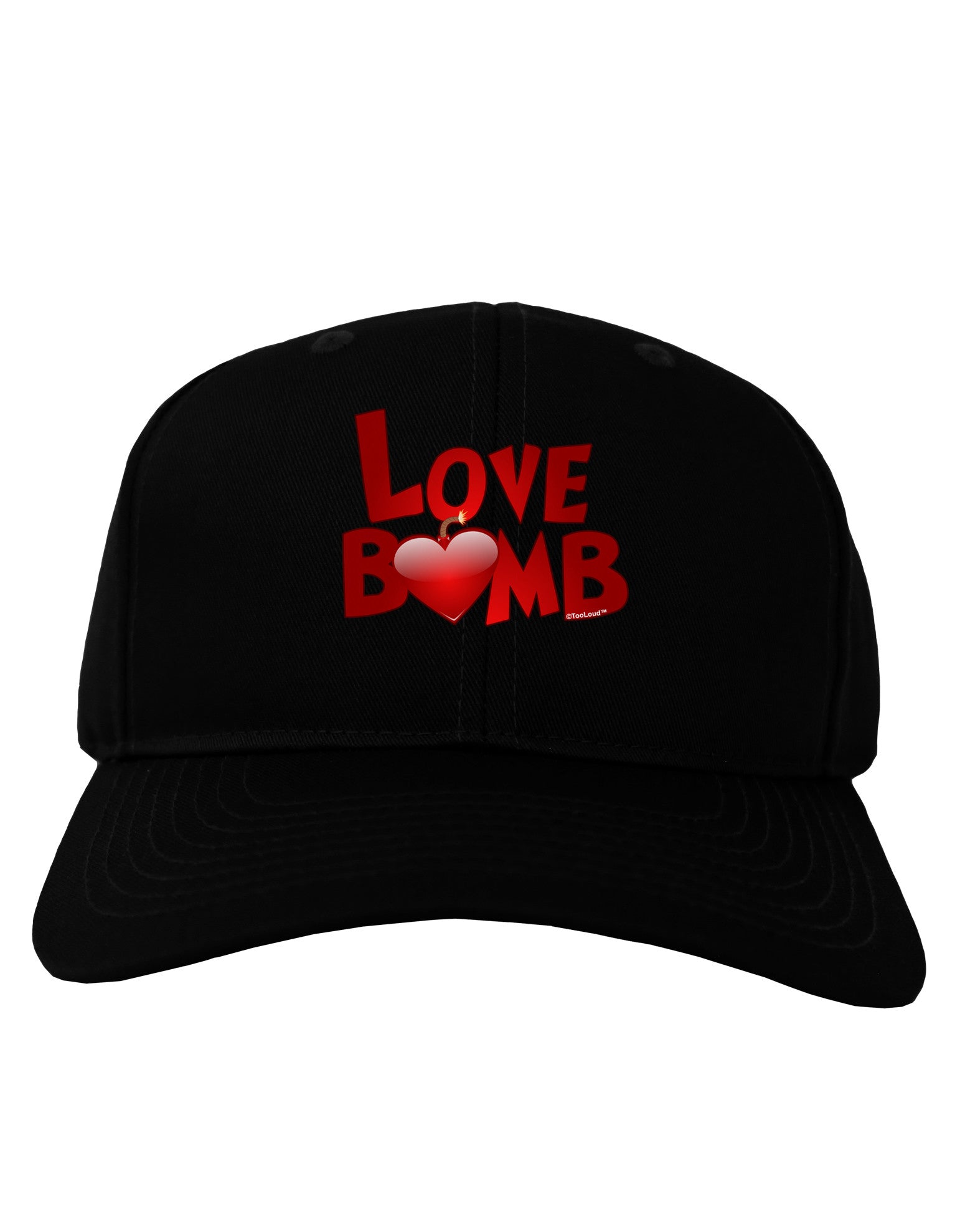 Love Bomb Text Adult Dark Baseball Cap Hat-Baseball Cap-TooLoud-Black-One Size-Davson Sales