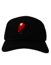 Couples Pixel Heart Design - Right Adult Dark Baseball Cap Hat by TooLoud-Baseball Cap-TooLoud-Black-One Size-Davson Sales