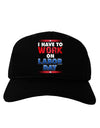 Work On Labor Day Adult Dark Baseball Cap Hat-Baseball Cap-TooLoud-Black-One Size-Davson Sales
