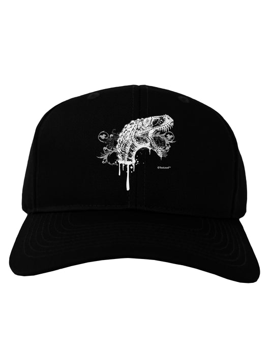 Artistic Ink Style Dinosaur Head Design Adult Dark Baseball Cap Hat by TooLoud-Baseball Cap-TooLoud-Black-One Size-Davson Sales