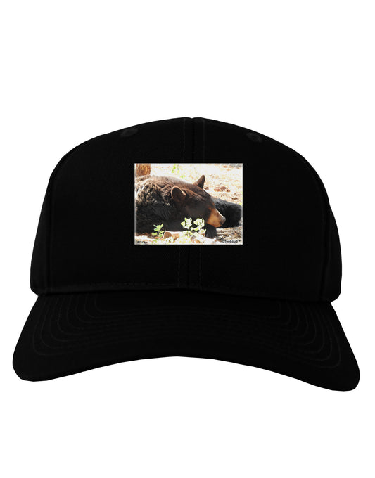 Laying Black Bear Adult Dark Baseball Cap Hat-Baseball Cap-TooLoud-Black-One Size-Davson Sales