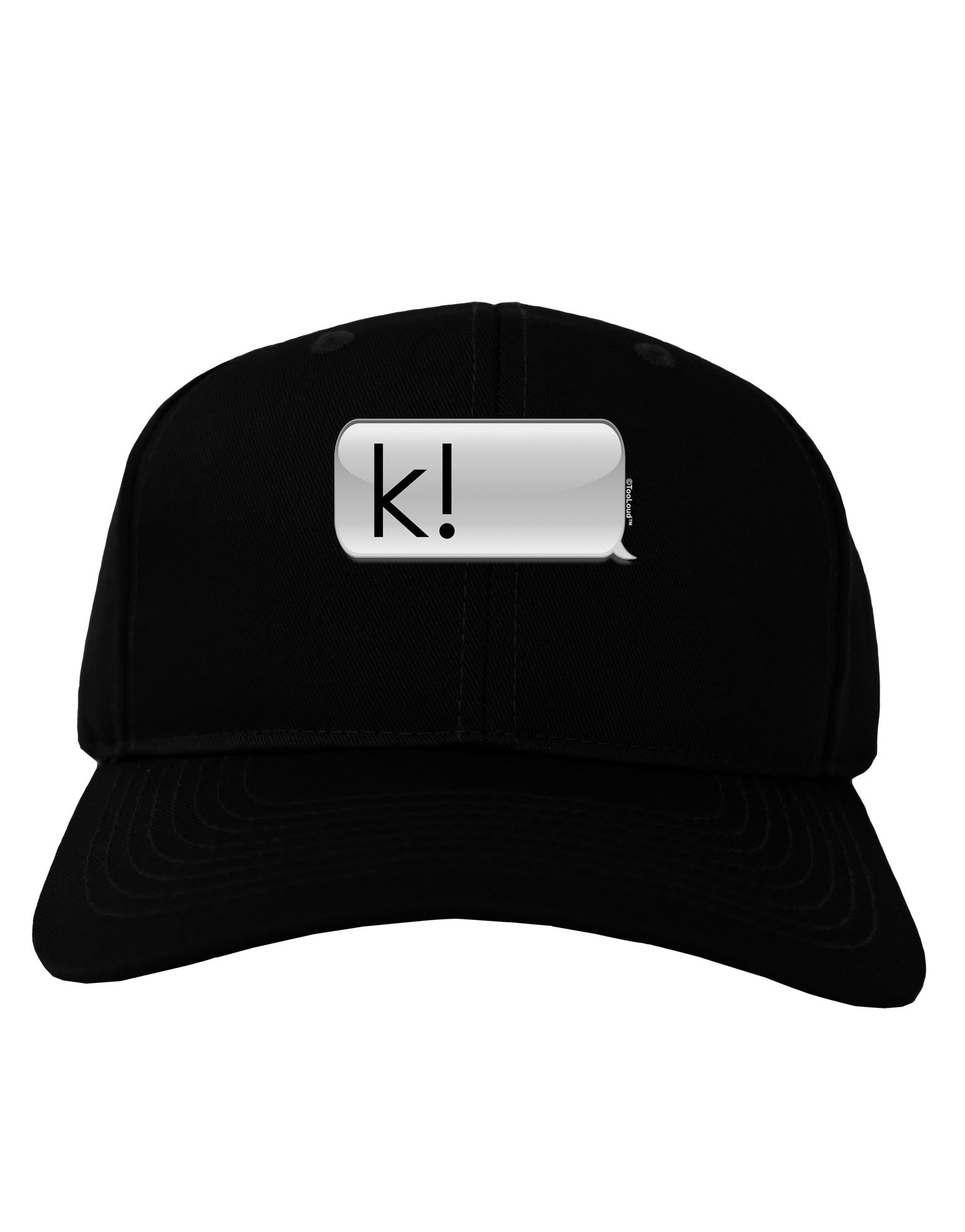 K Text Bubble Adult Dark Baseball Cap Hat-Baseball Cap-TooLoud-Black-One Size-Davson Sales