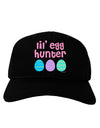 Lil' Egg Hunter - Easter - Pink Adult Dark Baseball Cap Hat by TooLoud-Baseball Cap-TooLoud-Black-One Size-Davson Sales