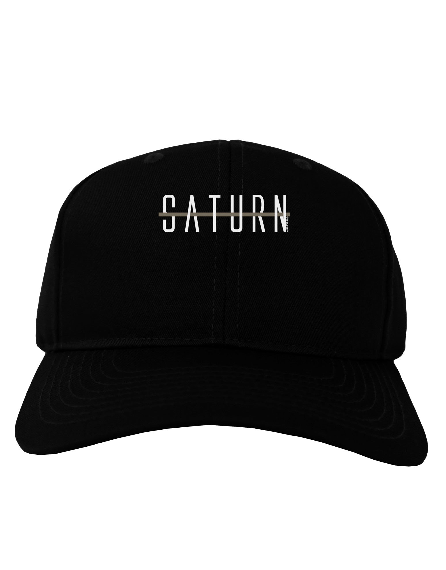 Planet Saturn Text Only Adult Dark Baseball Cap Hat-Baseball Cap-TooLoud-Black-One Size-Davson Sales