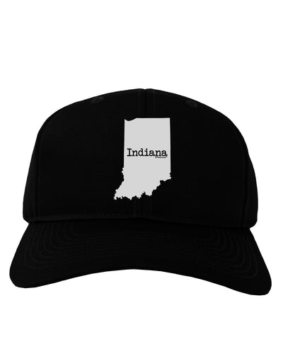 Indiana - United States Shape Adult Dark Baseball Cap Hat-Baseball Cap-TooLoud-Black-One Size-Davson Sales